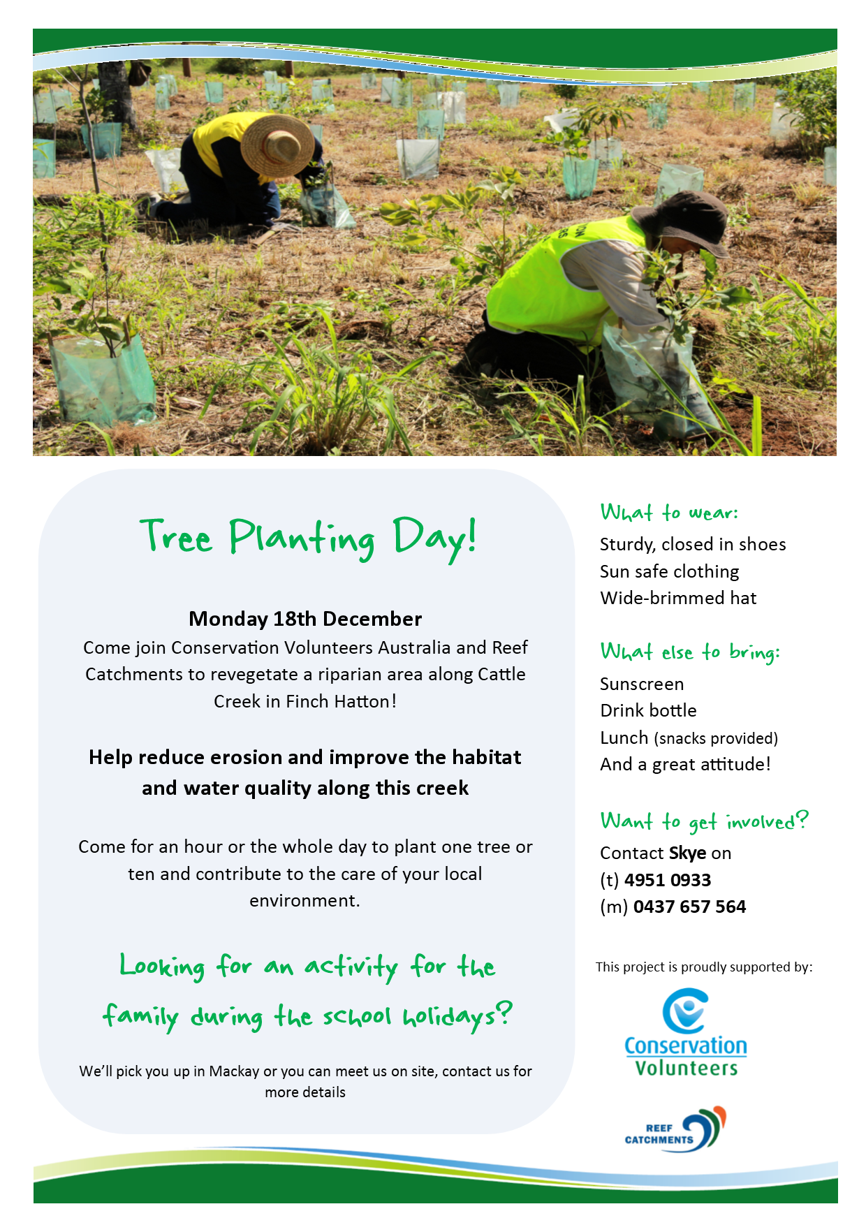 People planting trees.