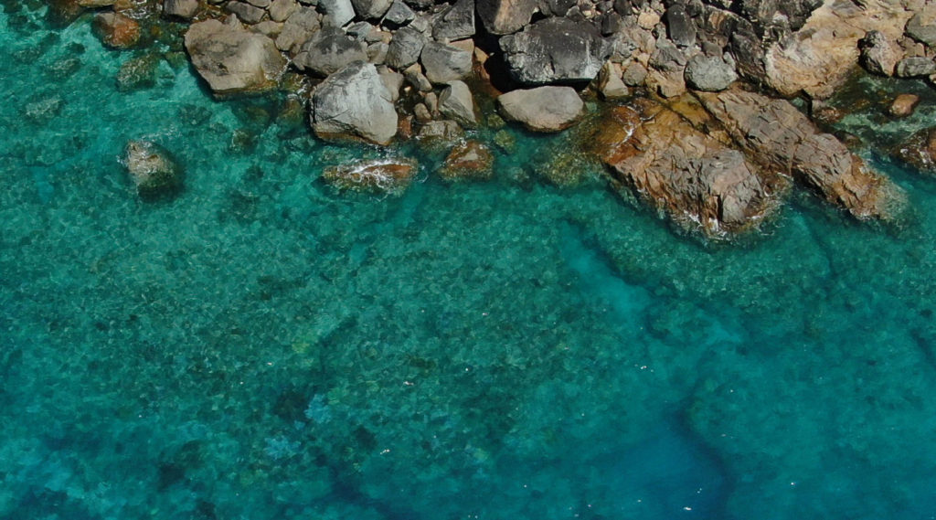 Great Barrier Reef World Heritage. Reef water and rocks image