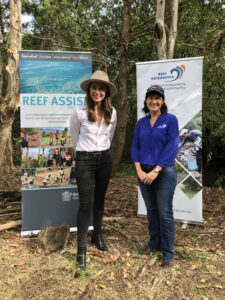 Minister for Environment Meaghan Scanlon MP with Reef Catchment's CEO Katrina Dent