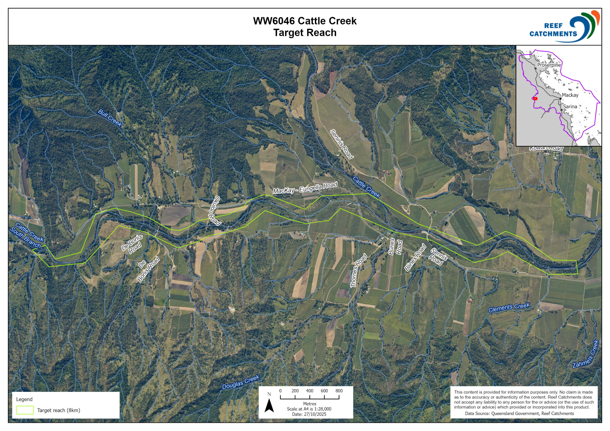 Map of Cattle Creek project area